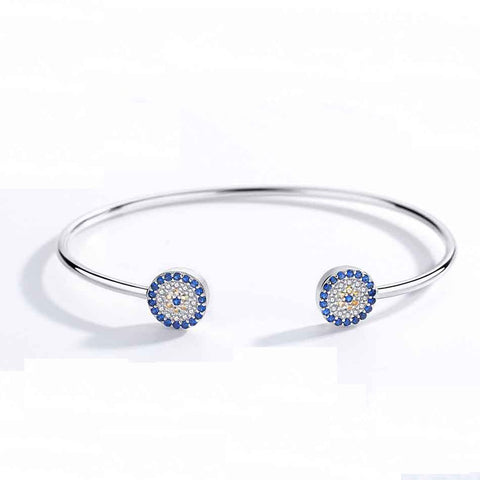925 Sterling Silver Blue Evil Eye & Other Cute Styles, Luxurious Zircon Bracelet