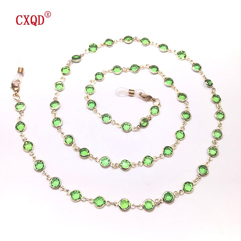 Colorful Crystal Bead Eyeglass Chain Holder