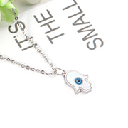 Minimalist Evil Eye Stainless Steel Necklace