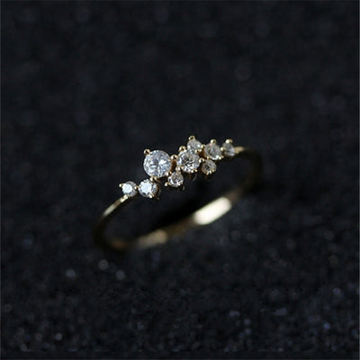 14K Gold-Plated Ring with Fresh Zircon-Inlaid Diamond Extremely Slender  Girl's Love Ring - China Jewelry Rings and Promise Rings price