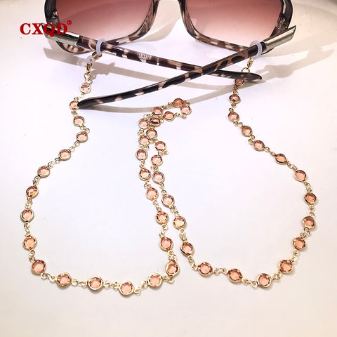 Colorful Crystal Bead Eyeglass Chain Holder