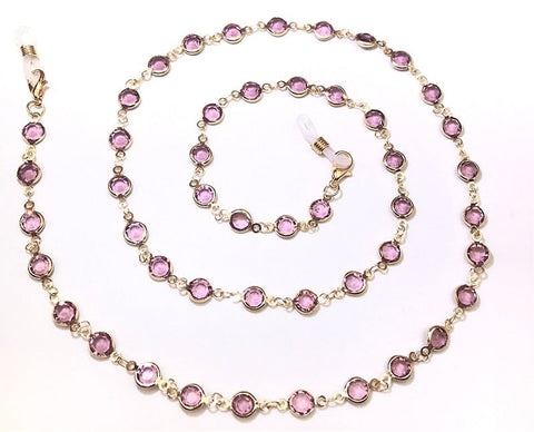 Colorful Crystal Bead Eyeglass Chain Holder