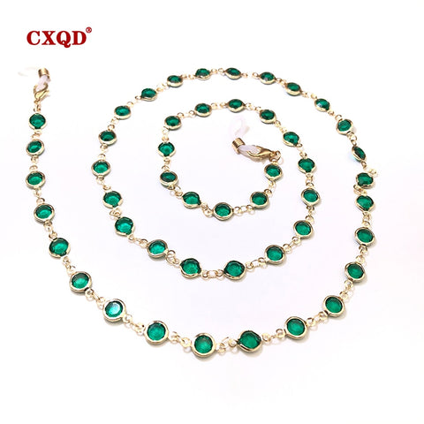Colorful Crystal Bead Eyeglass Chain Holder