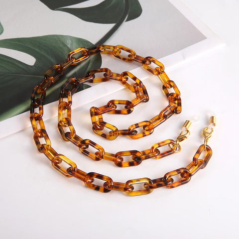 Leopard Acrylic Lanyard Glasses & Sunglasses Chain