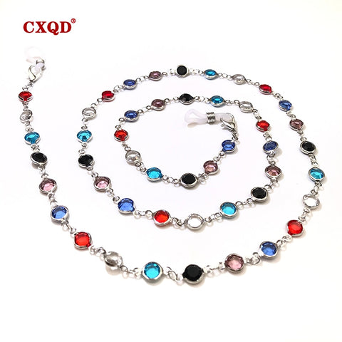Colorful Crystal Bead Eyeglass Chain Holder