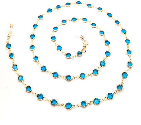 Colorful Crystal Bead Eyeglass Chain Holder