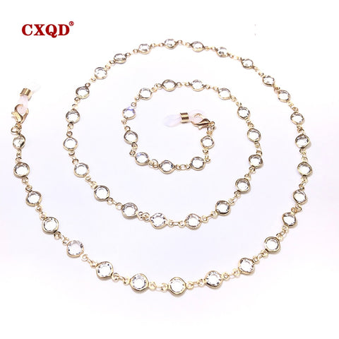 Colorful Crystal Bead Eyeglass Chain Holder