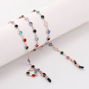 Colorful Crystal Bead Eyeglass Chain Holder