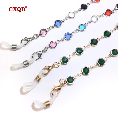 Colorful Crystal Bead Eyeglass Chain Holder