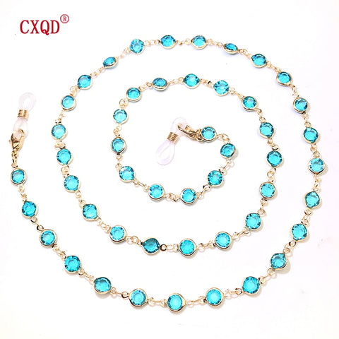 Colorful Crystal Bead Eyeglass Chain Holder