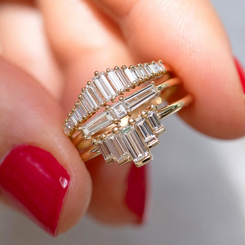 Delicate & Brilliant Zirconia Luxury Stackable Rings