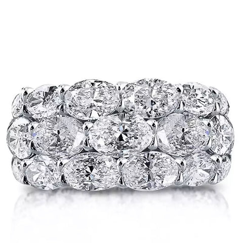 Bling Oval Cubic Zirconia Crystal Shiny Statement Ring