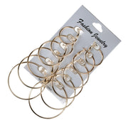 Trendy Oversize Big Circle Hoop Earring Set