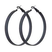 Black Big Hoop Retro-Punk Style Earrings