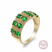 Colorful Sparkling Cubic Zircon Bague Bijoux Ring