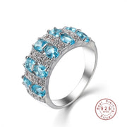 Colorful Sparkling Cubic Zircon Bague Bijoux Ring