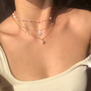 Fashion Long Boho Multilayered Pearl Pendant Necklace