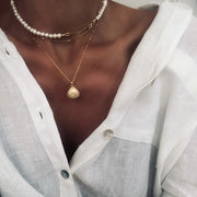 Fashion Long Boho Multilayered Pearl Pendant Necklace