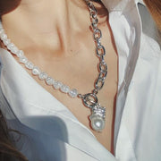 Fashion Long Boho Multilayered Pearl Pendant Necklace