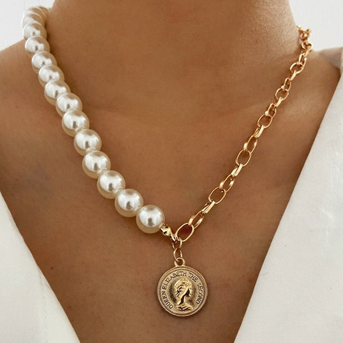 Fashion Long Boho Multilayered Pearl Pendant Necklace