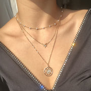 Fashion Long Boho Multilayered Pearl Pendant Necklace