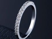 Fashion Luxury Multicolor Charm AAA Baguette Cubic Zirconia T Shape Stone Ring