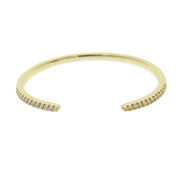 Adjustable Zircon Bangle Bracelet Minimalist Cuff Opening Bangle