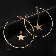 Cute Hoop Earrings With Star